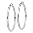thumbnail image 2 of 14k White Gold Polished Hoop Earring 14k White Gold Earrings, 2 of 4