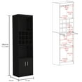 thumbnail image 4 of Modern Bar Cabinet with Wine Cubbies | Flexibly Used as Credenza | Strong Engineered Wood Structure | Organize Kitchen Items, 4 of 5