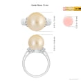 thumbnail image 5 of ANGARA Golden South Sea Cultured Pearl Collar Ring with Diamonds in 14K White Gold for Women | June Birthstone, Birthday, Anniversary, Jewelry Gift for Women | Pearl Ring, 5 of 8