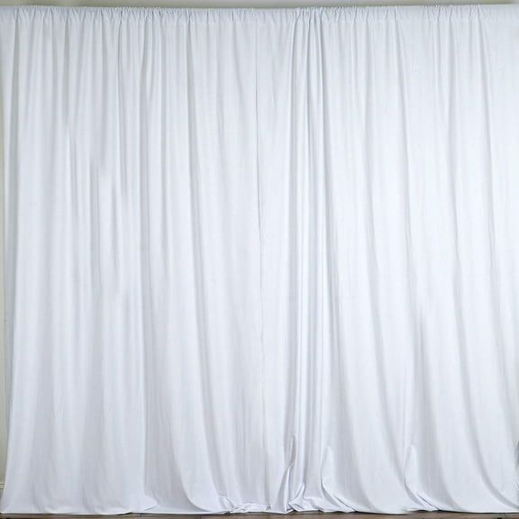 New Creations Fabric & Foam Inc, Polyester Poplin Backdrop Drape Curtain Panel, White