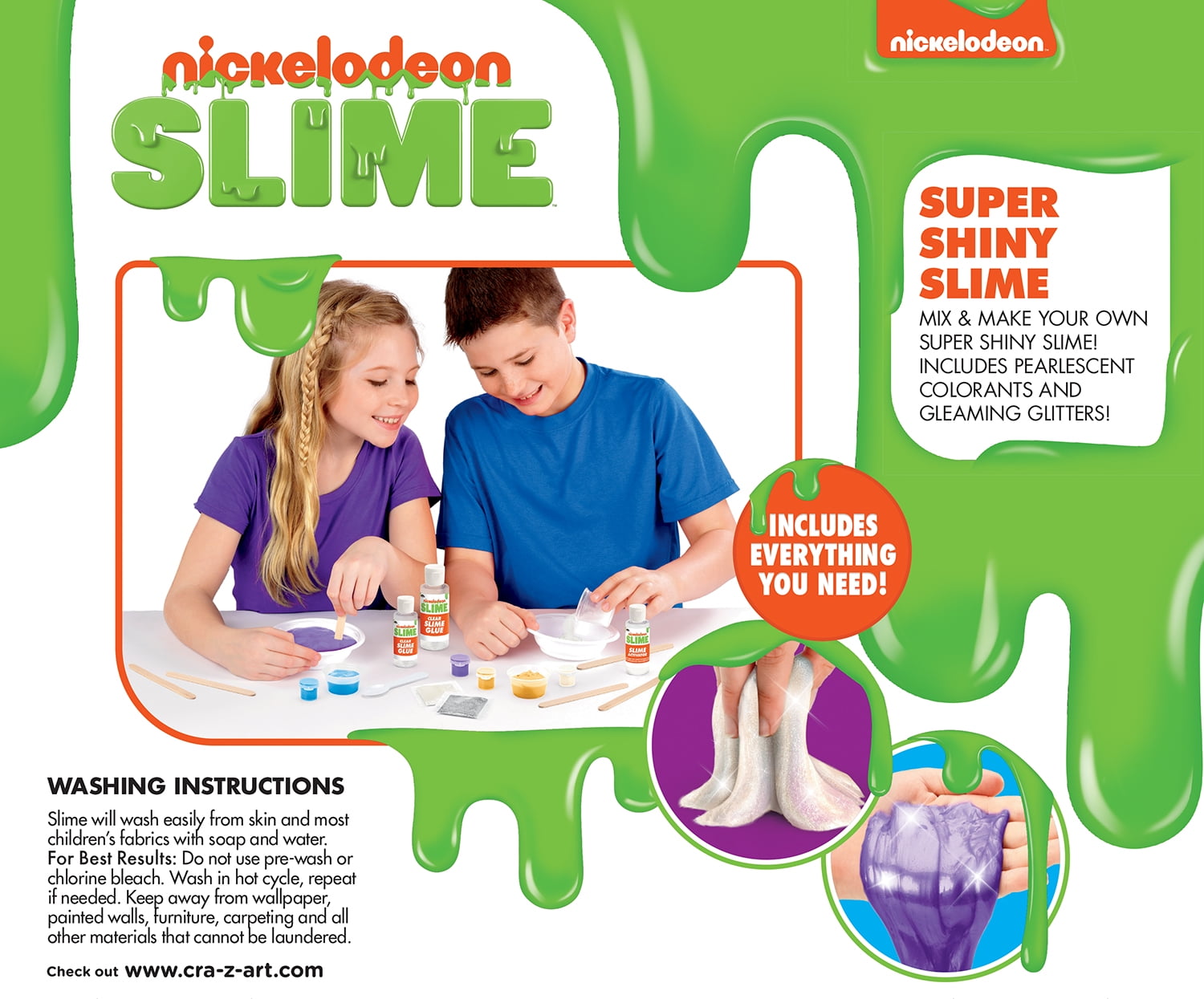 Nickelodeon Super Shiny Slime Kit By Cra Z Art Walmartcom