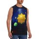 thumbnail image 2 of Fotbe Solar System Men's Camiseta sin Mangas Estampada para Hombres, Playera Casual para Gimnasio, Entrenamiento, Playa-3X-Large, 2 of 7