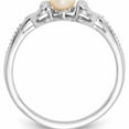 thumbnail image 2 of 10K White Gold Fw Cultured Pearl And Diamond Ring (Size 7) Made In India 10xb291, 2 of 5