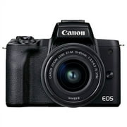 Canon EOS M50 Mark II Mirrorless Digital Camera with 15-45mm EF-M STM Lens Black