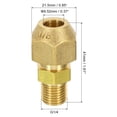 thumbnail image 2 of Uxcell G1/4 Male x 3/8" Male Brass Flare Tube Fitting Pipe Hose Fitting Adapter Connector, 2 of 6