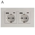 thumbnail image 1 of EU Wandsteckdose mit USB Typ C Ladeanschluss 16 A Flammemmemende Plate. H9F1, 1 of 5