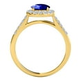 thumbnail image 3 of Aonejewelry 1.20 Ct. Halo Tanzanite and Diamond Engagement Ring In 14k Yellow Gold, 3 of 4