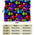 thumbnail image 3 of Skull Blanket Soft Warm Cozy Colorful Skeleton Blanket Fuzzy Plush Horror Throw Blanket Fleece Flannel Blanket Gift for Girls Boys Adults Couch Sofa 60"X50", 3 of 6