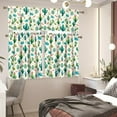 thumbnail image 3 of Kitchen Curtains Sets with Valance and Tier Sets Kitchen Window Coverings Tiered Kitchen Curtains for Kitchen Bathroom Home Decor Green Cactus, 3 of 5