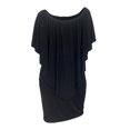 thumbnail image 2 of eVogues Plus Size On/Off Shoulder Layered Poncho Dress Black 19618, 2 of 3