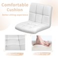 thumbnail image 4 of YRLLENSDAN Leather Adjustable Bar Stools with Back and Footrest Set of 2, Swivel Kitchen Counter Height Stools, Upholstered Armless Modern Dining Chairs, White, 4 of 7