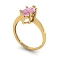 thumbnail image 2 of Clara Pucci 14K Yellow Gold Solid Gold Pink Solitaire Anniversary Ring for Women - 1.5 cttw Marquise Cut, 2 of 7