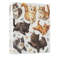 thumbnail image 2 of Colorful Cartoon Cats 3 Ring Hardcover Binders 1.5in Round Rings for Letter-Size Folder Paper Organizer Pockets for Office Student Recipe, 2 of 9