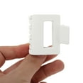 thumbnail image 5 of Unique Bargains 1 Pc Small Rectangle Frosted Hair Clips Hairdo Clip for Home White, 5 of 5