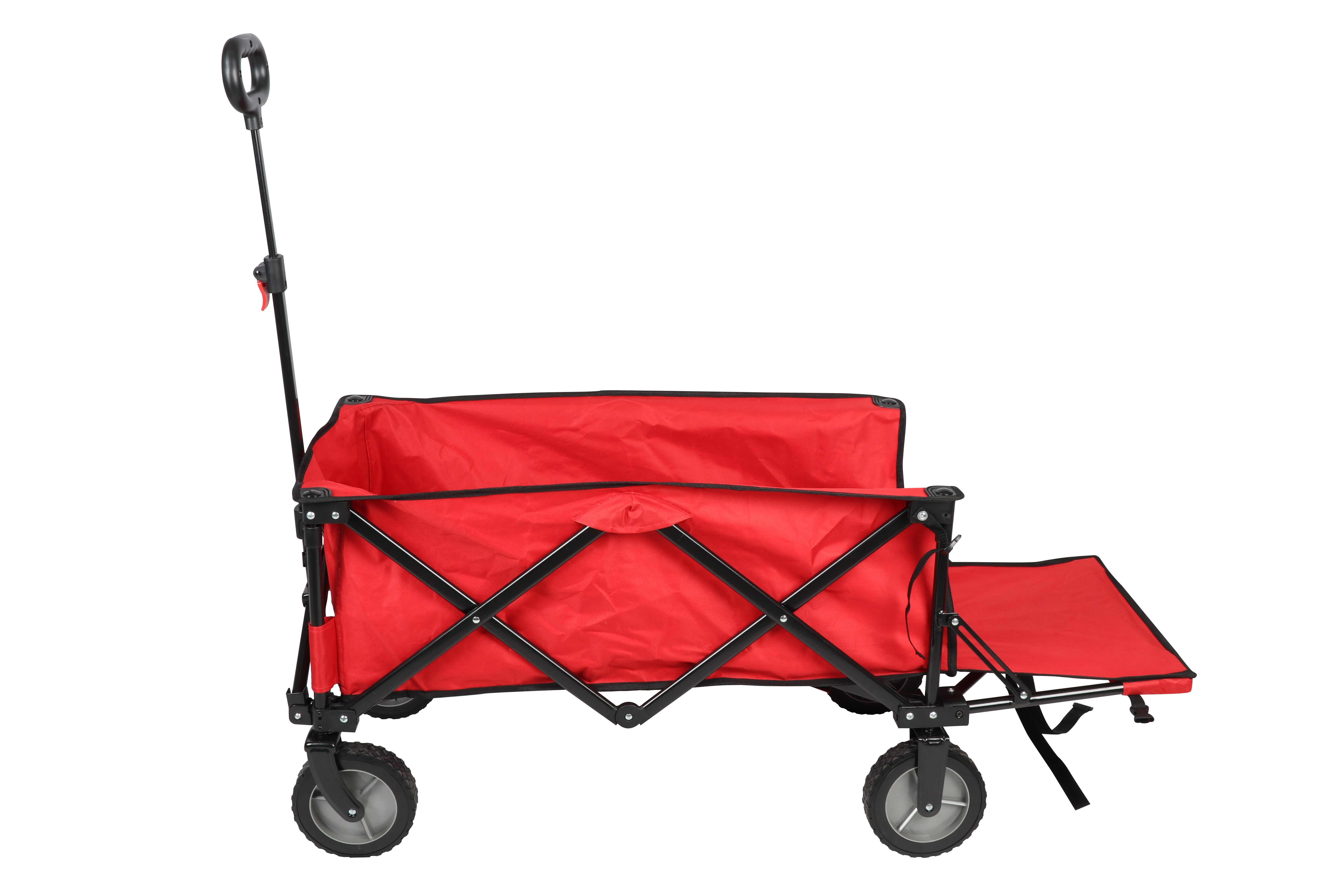 Ozark Trail Camping Utility Wagon with Tailgate & Extension Handle, Red, Polyester - image 5 of 8