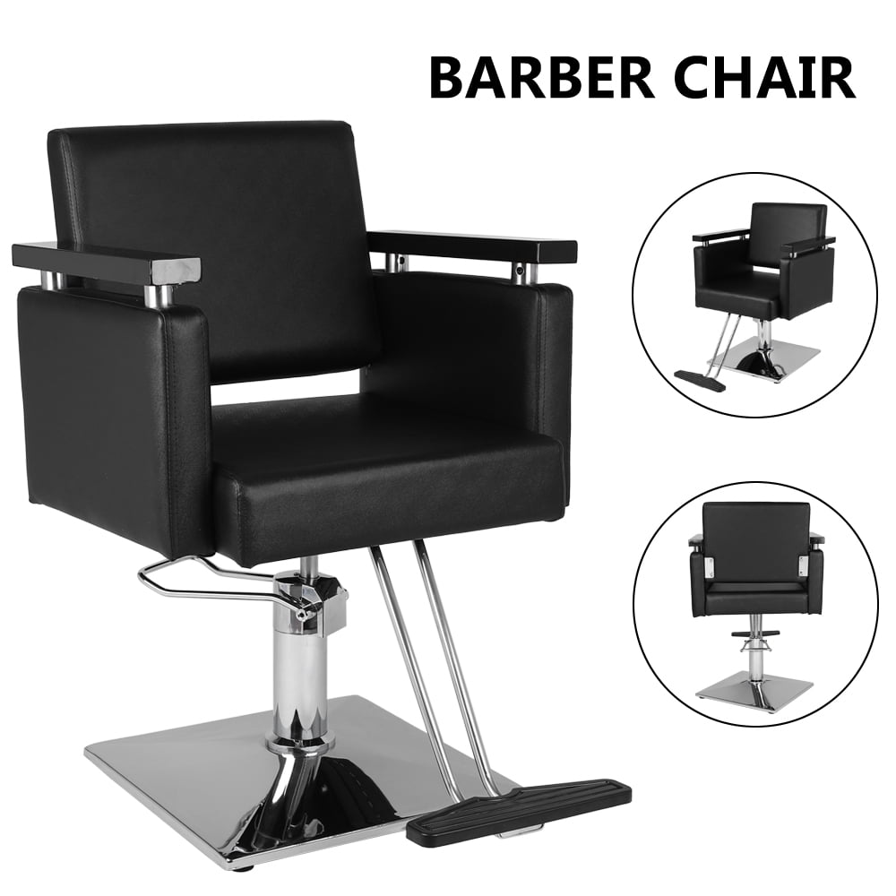 Zimtown Hydraulic Barber Chair, 360Â°Swivel Heavy Duty Beauty Salon Chair,  with Footrest, Wooden Armrest, for Hair Cutting, Styling 