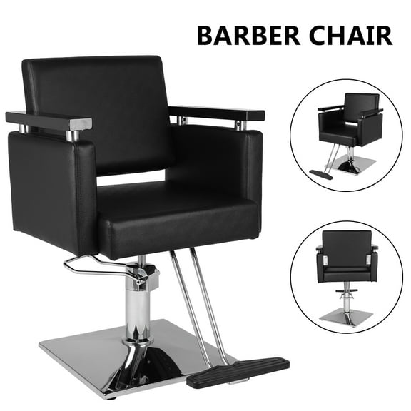 Zimtown Hydraulic Barber Chair, 360Â°Swivel Heavy Duty Beauty Salon Chair, with Footrest, Wooden Armrest, for Hair Cutting, Styling