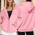thumbnail image 5 of Shadoumai Womens Zip Up Hoodie Cancer Awareness Pullover Long Sleeve Casual Athletic Sweatshirt With Pocket Drawstring Fall Winter Jackets, 5 of 6