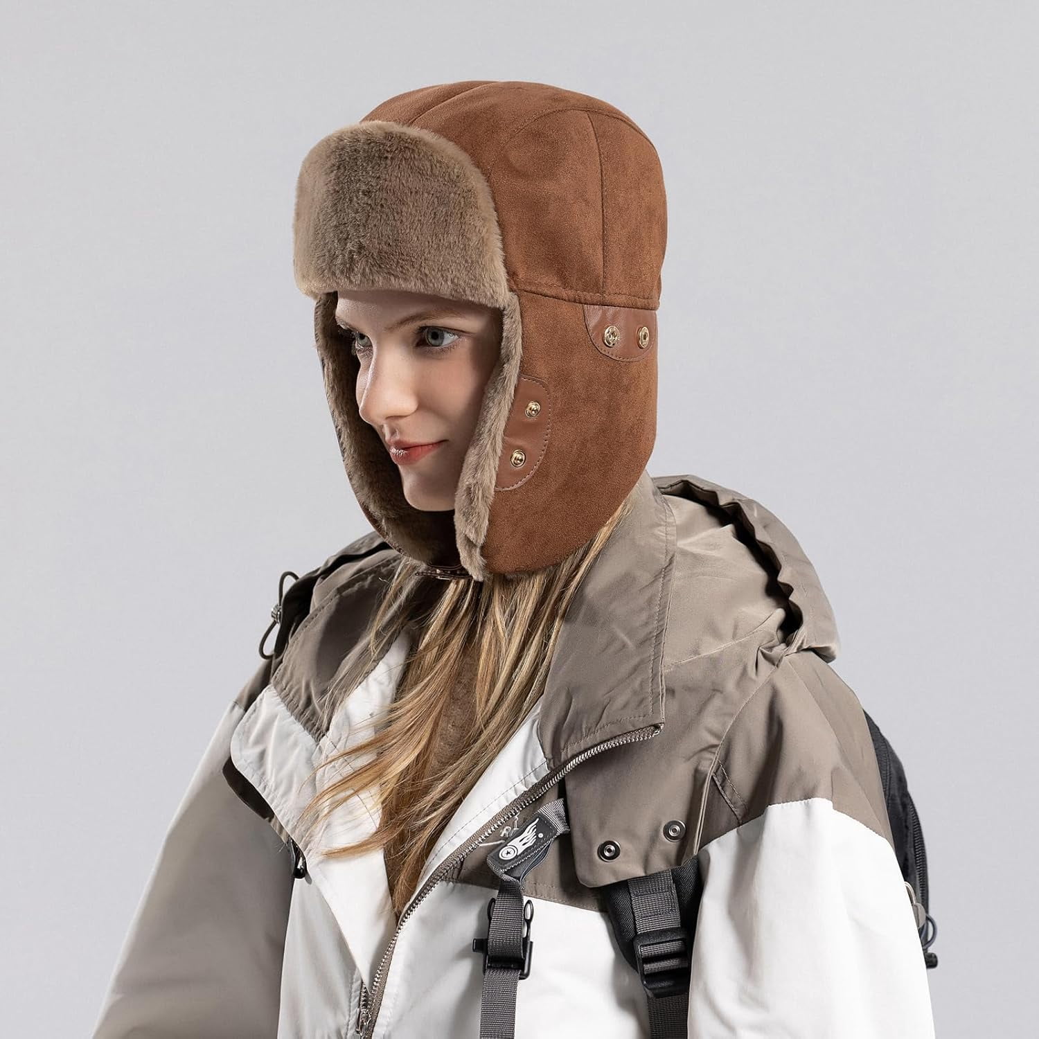 YooGuoGuo Women Men Winter Trapper Hats Ear Flaps Ushanka Trooper Hunting Hat Outdoor Ski Snow Windproof Cap
