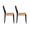thumbnail image 3 of Powell Crawford Indoor Dining Chairs, Set of 2, Black & Natural, 3 of 11