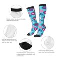 thumbnail image 3 of Naloa Wls And Flowers Thigh High Socks Extra Long Stretchy Sock Women Over Knee High Opaque Stocking Daily Wear, 3 of 6