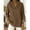 Khaki, variant on Women's 3/4 Sleeve Tops Solid Color Retro Denim Like Loose 3/4 Sleeve Comfort Neck Shirt V Neck T Shirts for Women