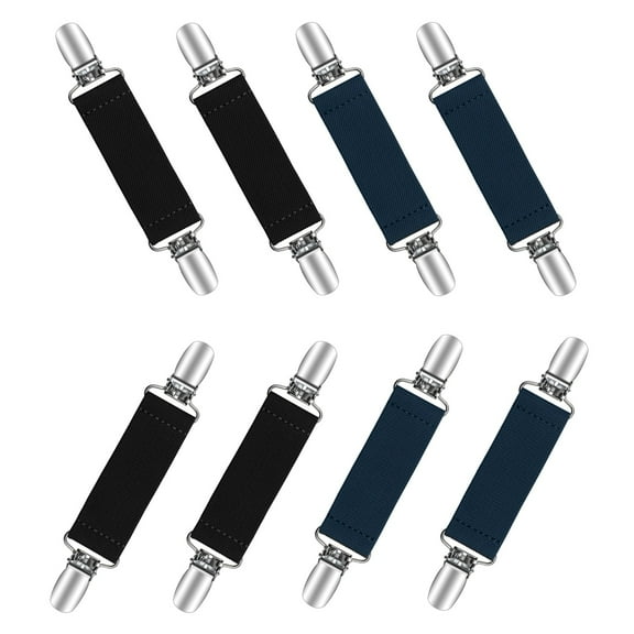 Buyless Fashion Mitten Clips Elastic Glove Clip Toddler Scarf Clip Heavy Duty Coat Clips for Kids And Adults - CLP-MT-8-BLK/NVY