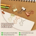 thumbnail image 3 of Uxcell 12Pcs Small Binder Clips, Duck Shape Cute Binder Clips Paper Clamps Bulk Plating for Paper Bookmarks Planner Notes Letter Journals Office Supplies Bags Crafts, Gold, Rose Gold, 3 of 6