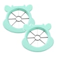 thumbnail image 1 of Oleegame 2PC Potato Fry Cutter Apple Slicers Divider Fruit Cutter Potato Wedge Stainless Steel Blades Green, 1 of 2