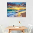 thumbnail image 2 of JRXY  Beach Pictures Wall-Art Bedroom - Blue Coastal Wall Art - Palm Tree Wall Art Ready to Hang Size 20x16 inch Picture 3, 2 of 4