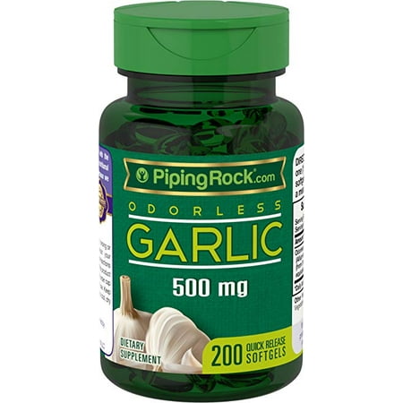 UPC 840994102027 product image for Piping Rock Odorless Garlic 500 mg 200 Quick Release Softgels Dietary Supplement | upcitemdb.com