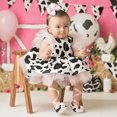 thumbnail image 6 of CUZIBR Toddler Baby Girls Romper Dress Cow Print Tulle Clothes Sleeveless Tutu Dresses Hair Band Headband Outfits Sets Holiday Dailywear For Child, 6 of 9