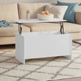 thumbnail image 1 of vidaXL Coffee Table White 102x55.5x52.5 cm Engineered Wood, 1 of 5