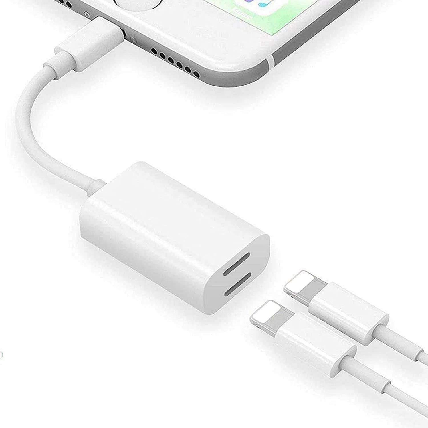 [Apple MFi Certified] iPhone Adapter & Splitter, 2 in 1 Dual Lightning