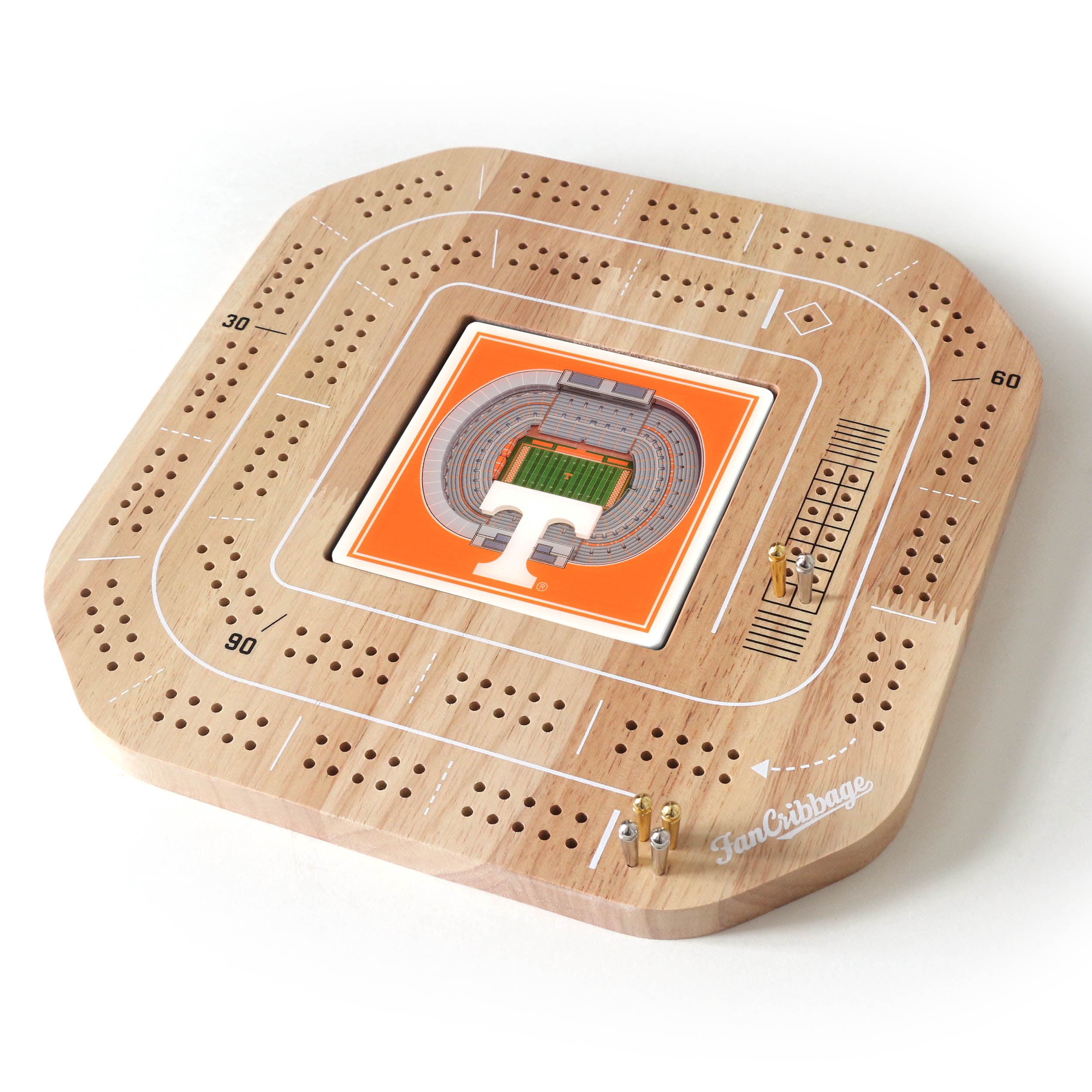 YouTheFan NCAA Tennessee Volunteers Stadiumview Cribbage