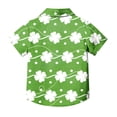 thumbnail image 4 of Blusa y camisa de manga corta con cuello vuelto, moderna e informal, con estampado del Día de San Patricio, con bolsillo, para uniforme escolar, para niños y niñas de 2 a 15 años., 4 of 7