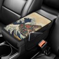 thumbnail image 2 of Chririnla Art Wave Frog Design Auto Armrest Cover with 2 Storage Bags Auto Armrest Cushion Pad Cover for Car Interior, Soft Car Armrest Cover Cushion Pad Truck, 2 of 6