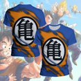 thumbnail image 1 of Camisetas de Dragon Ball Z para niños, ropa de gran tamaño, Son Goku, Super Saiyan, manga corta, Blanco, Negro, Naranja, Jersey transpirable QYM unisex, 1 of 2