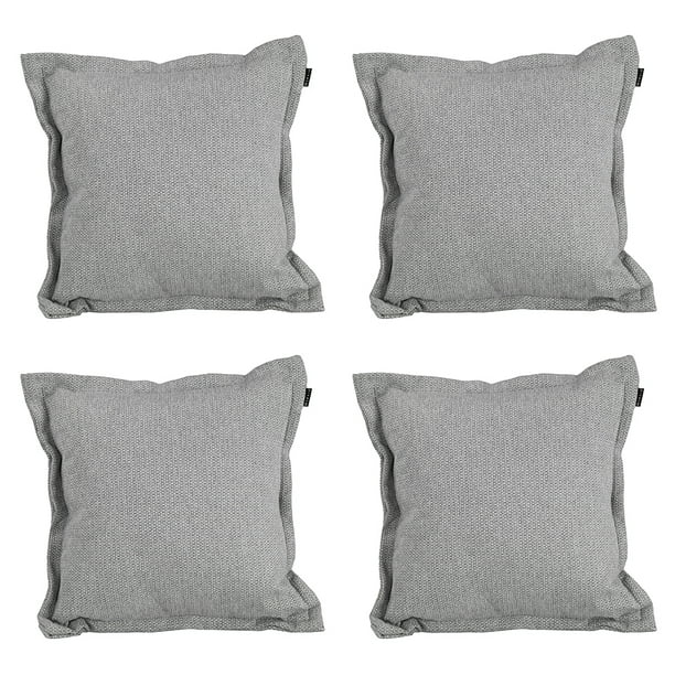Cojin Decorativo Cuadrado Set de 4 Rivo Gris