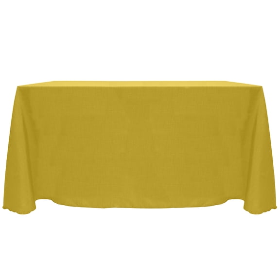Ultimate Textile (10 Pack) Reversible Shantung Satin - Majestic 90 x 132-Inch Rectangular Tablecloth - for Weddings, Home Parties and Special Event use, Gold