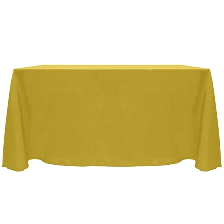 

Ultimate Textile (2 Pack) Reversible Shantung Satin - Majestic 90 x 156-Inch Rectangular Tablecloth - for Weddings Home Parties and Special Event use Gold
