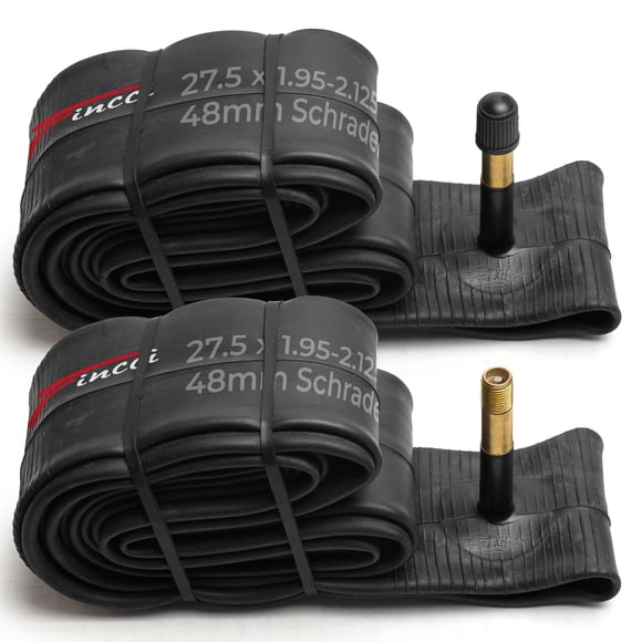 Fincci Pair 275 x 195-2125 Inch Bike Inner Tubes 48mm Schrader Valve Inner Tube for Mountain MTB Road Hybrid Bicycle - Pack of 2