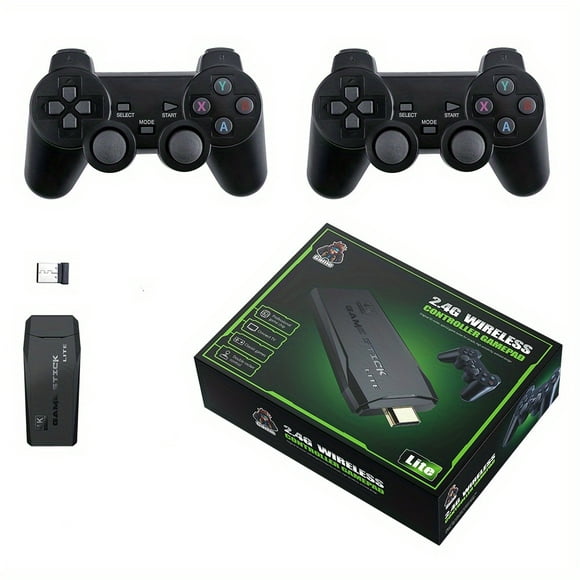 HD 4K M8 Game Stick Wireless Game Console 64GB With Dual 2.4G Wireless Controller