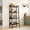 Dark Gray-54.5", variant on LOGYAT 4-Tier Leaning Ladder Bookshelf, Wood and Metal Storage Organizer for Living Room, Bedroom, Home Office, Rustic Brown-54.5"