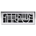 thumbnail image 3 of Decor Grates 4" x 12" steel plated chrome finish art deco design floor register, 3 of 3