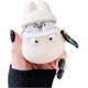 thumbnail image 1 of ICI-Rencontrer - Funda para auriculares inalámbricos con diseño de gato bizco, divertida y 3D, de silicona suave, antiarañazos y a prueba de golpes, con mosquetón, 1 of 5