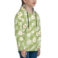 thumbnail image 3 of Goofa Daisies Flowers Pattern Hooded Sweatshirt for Youth Trendy youth sweatshirt Casual Hoodie for Boys and Girls-Medium, 3 of 6