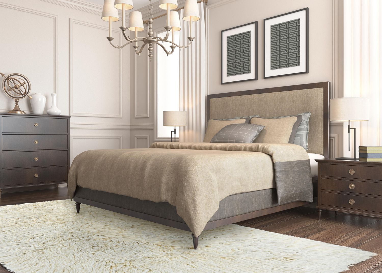 5A Flokati 4000gr 9' x 12' Area Rug, Natural