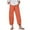 Orange, variant on JINMGG Summer Fall Womens Pants Plus Size Women Casual Solid Pants Comfortable Elastic High Waist Casual Beach Pants