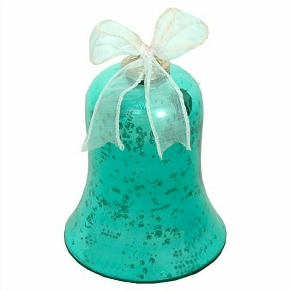 Teal Mercury Glass Bell Ornament